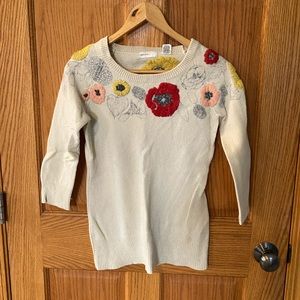 Sleeping on snow floral sweater